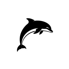 Fototapeta premium Leaping Dolphin Silhouette.
