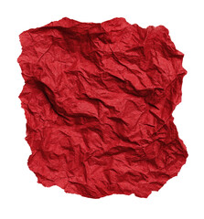 Crinkled crimson paper