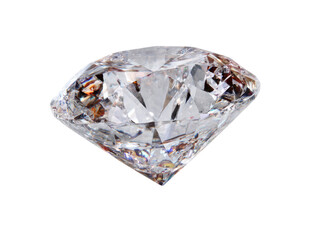 Close-up of a flawless, round brilliant cut diamond