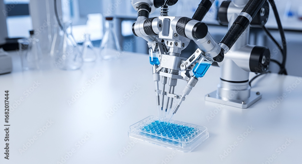 Poster precision robotics assisting with complex procedures in advanced biomedical research lab