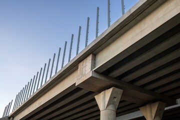 Fototapeta premium Concrete Highway Bridge Under Construction