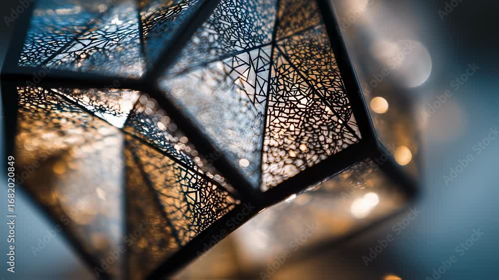 Aufkleber medium shot capturing a cube with intricate line details in sharp focus while the rest of the angula