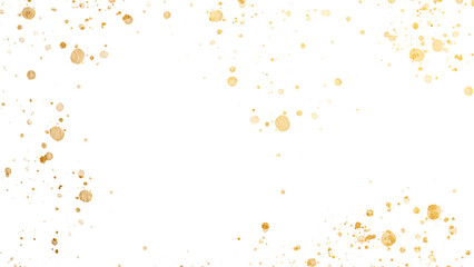 Gold splash on transparent background