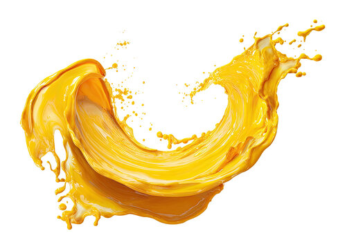 Gold liquid splash, dynamic curve