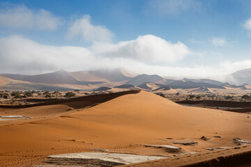 Big mamma dune caught in the clouds in Sossusvlei national park