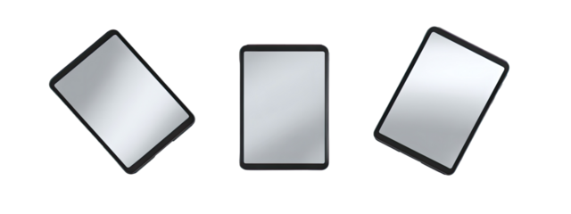 Three Blank Tablet Devices