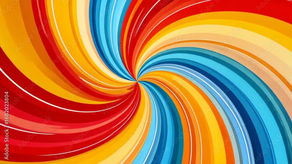 Poster vibrant swirl of color: a dynamic and captivating spiral design, bursting with an array of vivid hue