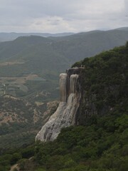 Petrified waterfall landscape in Hierve el Agua, Oaxaca
