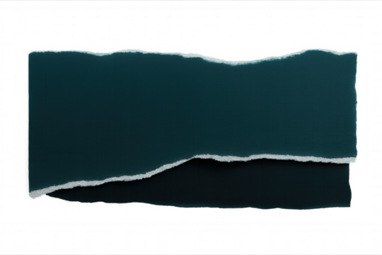 Torn dark green paper revealing textured surface, providing minimalist design background with ample negative space for graphic layout or creative overlay