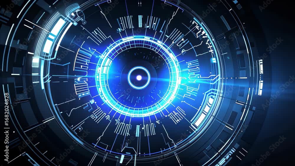 Poster digital eye: capturing the essence of advanced technology, this image presents a close-up view of a 
