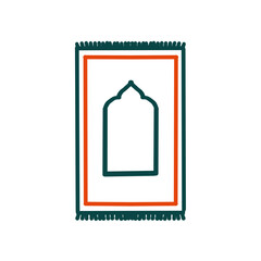Minimalist Muslim Prayer Mat Icon