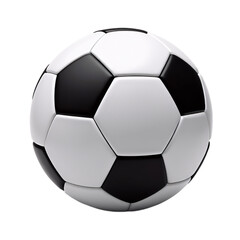 Fototapeta premium Classic black and white soccer ball isolated