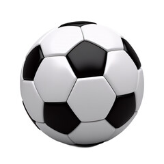 Naklejka premium Classic black and white soccer ball isolated