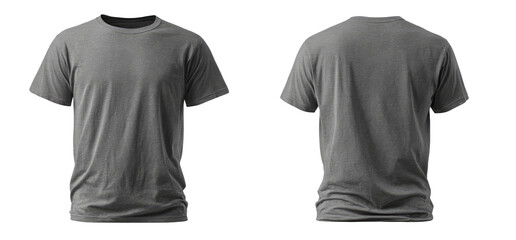 Gray T-shirt front and back view