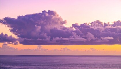 Obraz premium Panoramic sunset view over the ocean