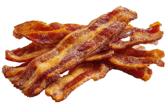 Crispy bacon strips, piled high (2)