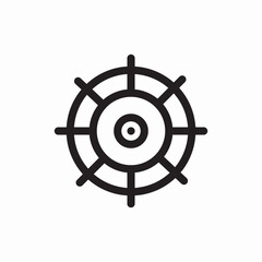 Obraz premium icon vector ship wheel helm 