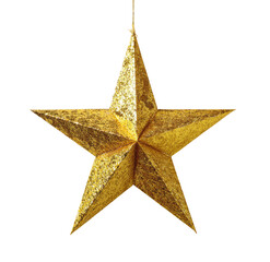 Obraz premium Gold star ornament, hanging (1)
