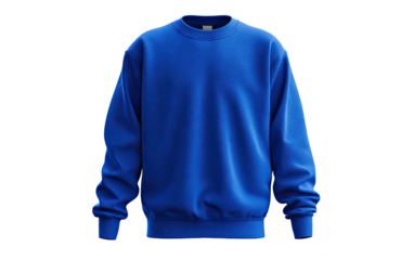 A vibrant royal blue crewneck sweatshirt