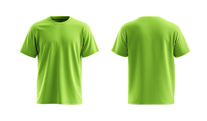 Lime green t-shirt, front and back views (1)