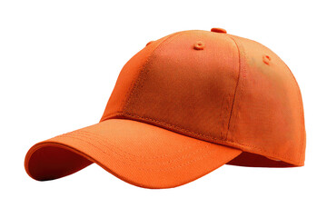 Orange baseball cap, angled view (1)