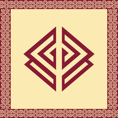 frame with floral ornament