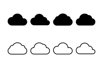Cloud icon logo design. cloud sign and symbol