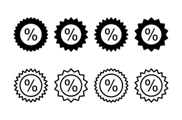 Discount icon logo design. Discount tag sign and symbol