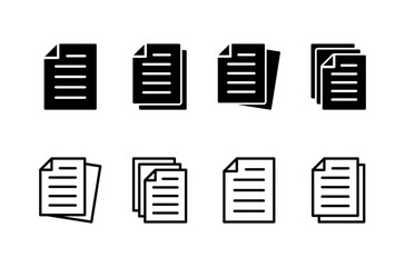 Document icon logo design. Paper sign and symbol. File Icon