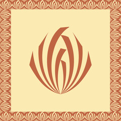 frame with floral ornament