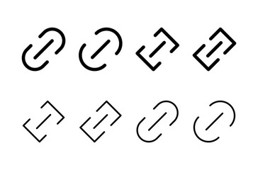 Link icon logo design. Hyperlink chain sign and symbol