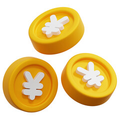 Obraz premium 3D Yen Coin Icon