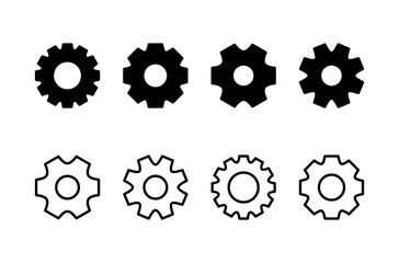 Setting icon logo design. Cog sign and symbol. Gear Sign