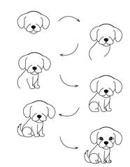 How to draw a cute dog
