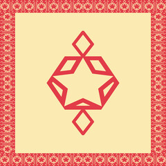 frame with floral ornament