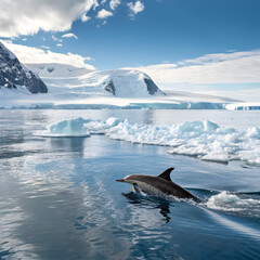 Fototapeta premium penguin in antarctica