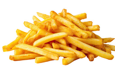A heap of golden-brown, crispy french fries