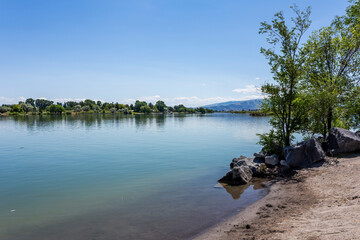 Snake River in Scholer Park in Burley, Idaho