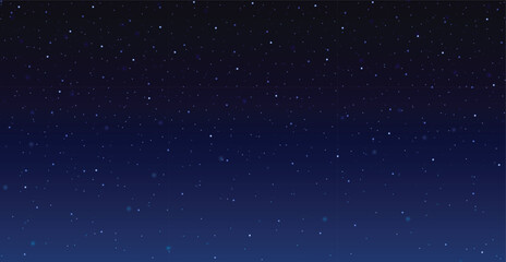 Abstract Night Sky with Stars and Cosmic Blue Gradient Background