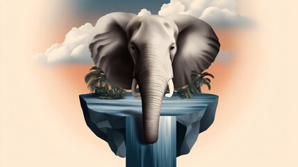 infographic poster on elephant conservation and habitat protection 
