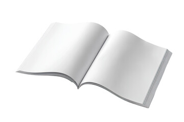 Open book, white pages, 3D style