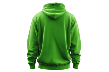 Lime green hoodie, back view, solid color,  casual style