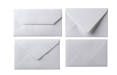 Four blank white envelopes arranged in a grid (1)