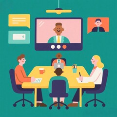 Online Business Meeting Video Conference 
