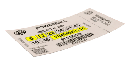 Winning Powerball Lottery Ticket for $1 Billion on Wednesday, October 26, 2024