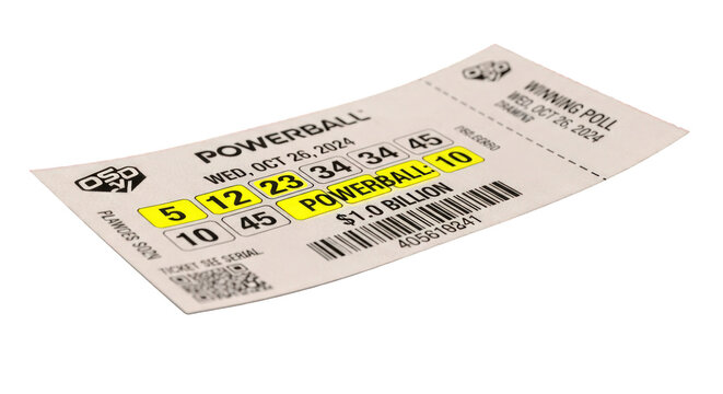 Winning Powerball Lottery Ticket for $1 Billion on Wednesday, October 26, 2024