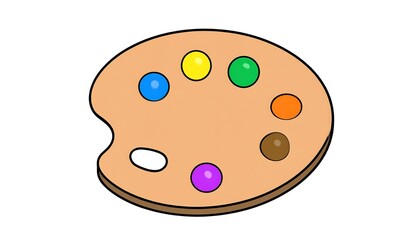 Fototapeta premium Colorful palette with primary and secondary hues displayed in a circular arrangement.