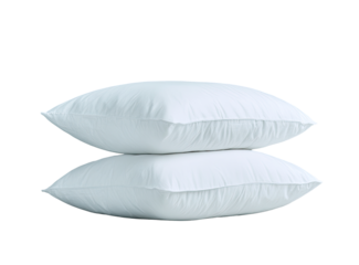 Two white pillows stacked vertically (2)