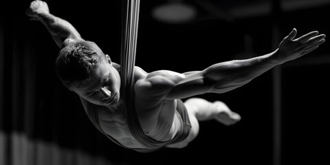 Acrobat in Mid-Performance