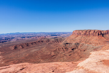 Majestic landscape seen from Grand View Point Trail at Canyonlands National Park. 